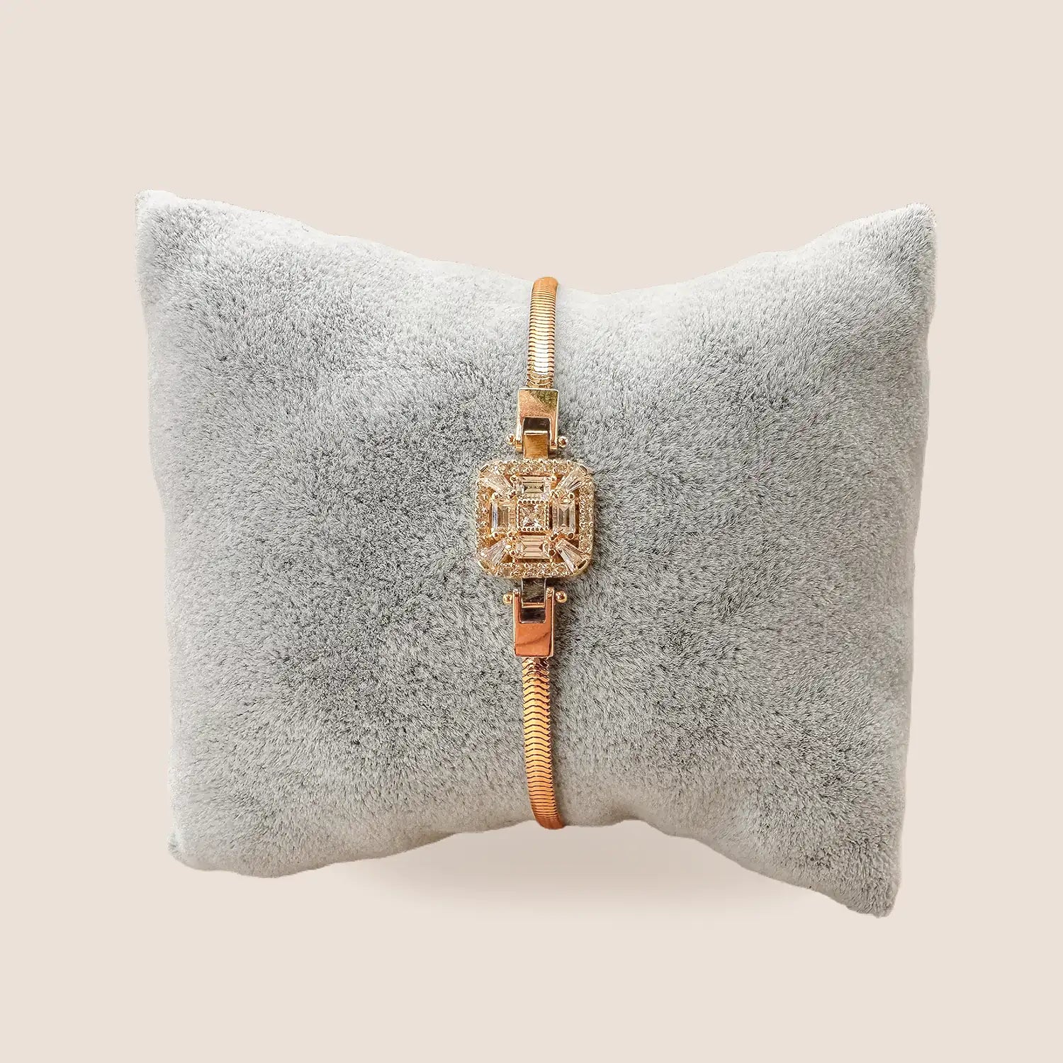 14k Goldarmband mit Zirkonia-Steinen