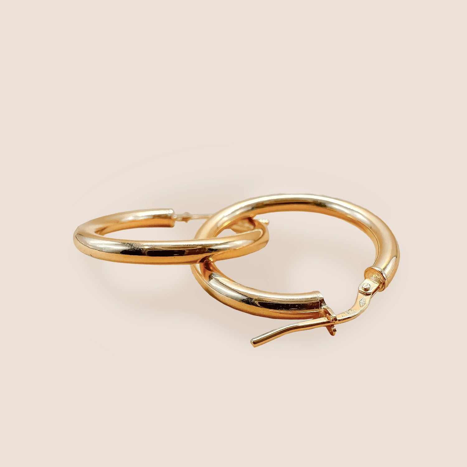 Klassische Reifen-Ohrringe aus 14 Karat (585er) Gold – Minimalistisches Design- Anadolu Juweliere