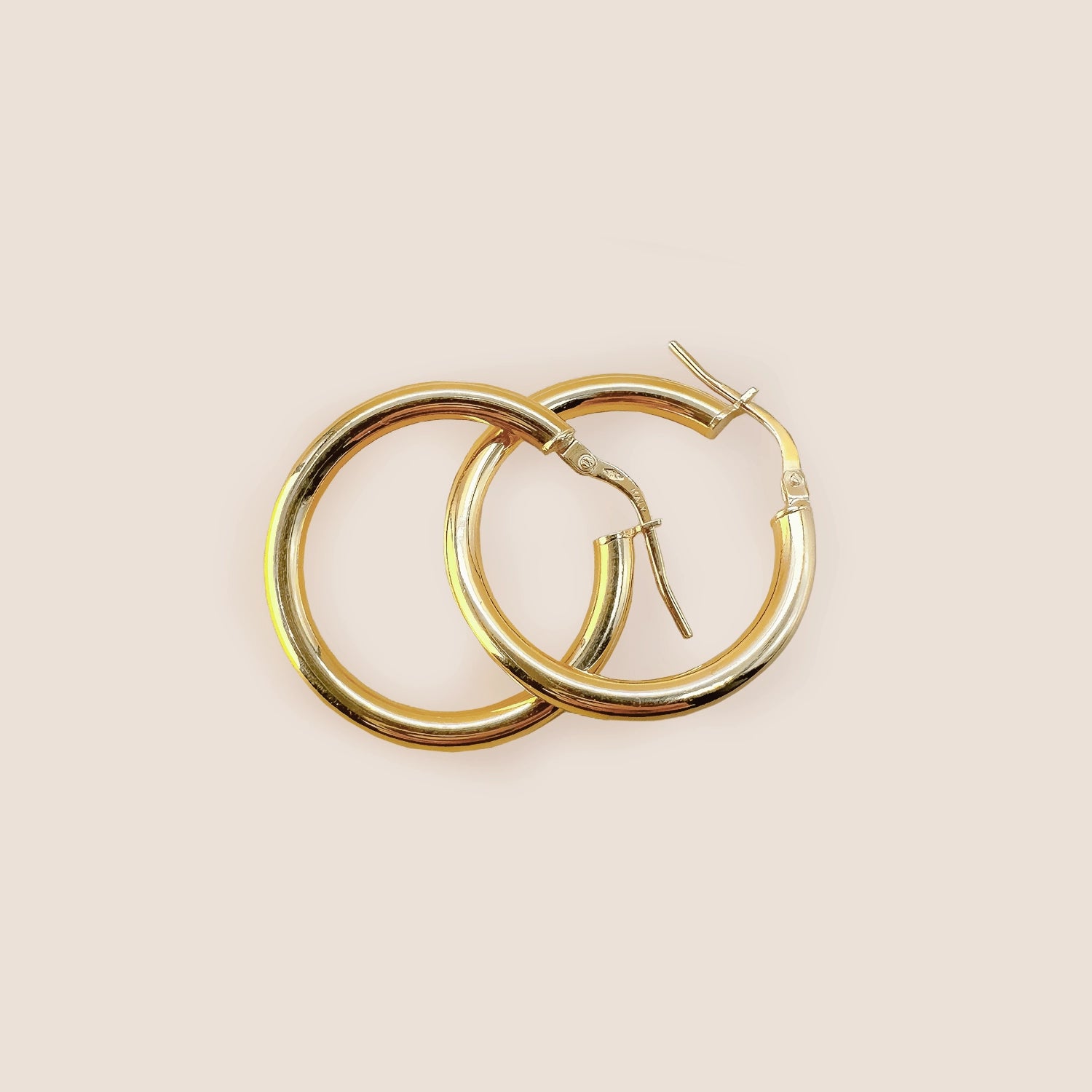 Klassische Reifen-Ohrringe aus 14 Karat (585er) Gold – Minimalistisches Design- Anadolu Juweliere