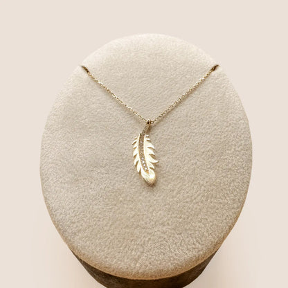 14 Karat Goldkette mit Palmblatt-Design