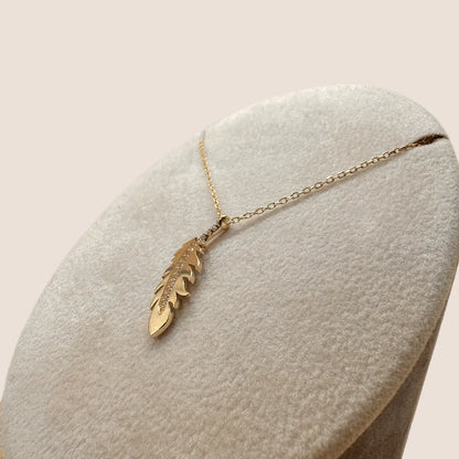 14 Karat Goldkette mit Palmblatt-Design