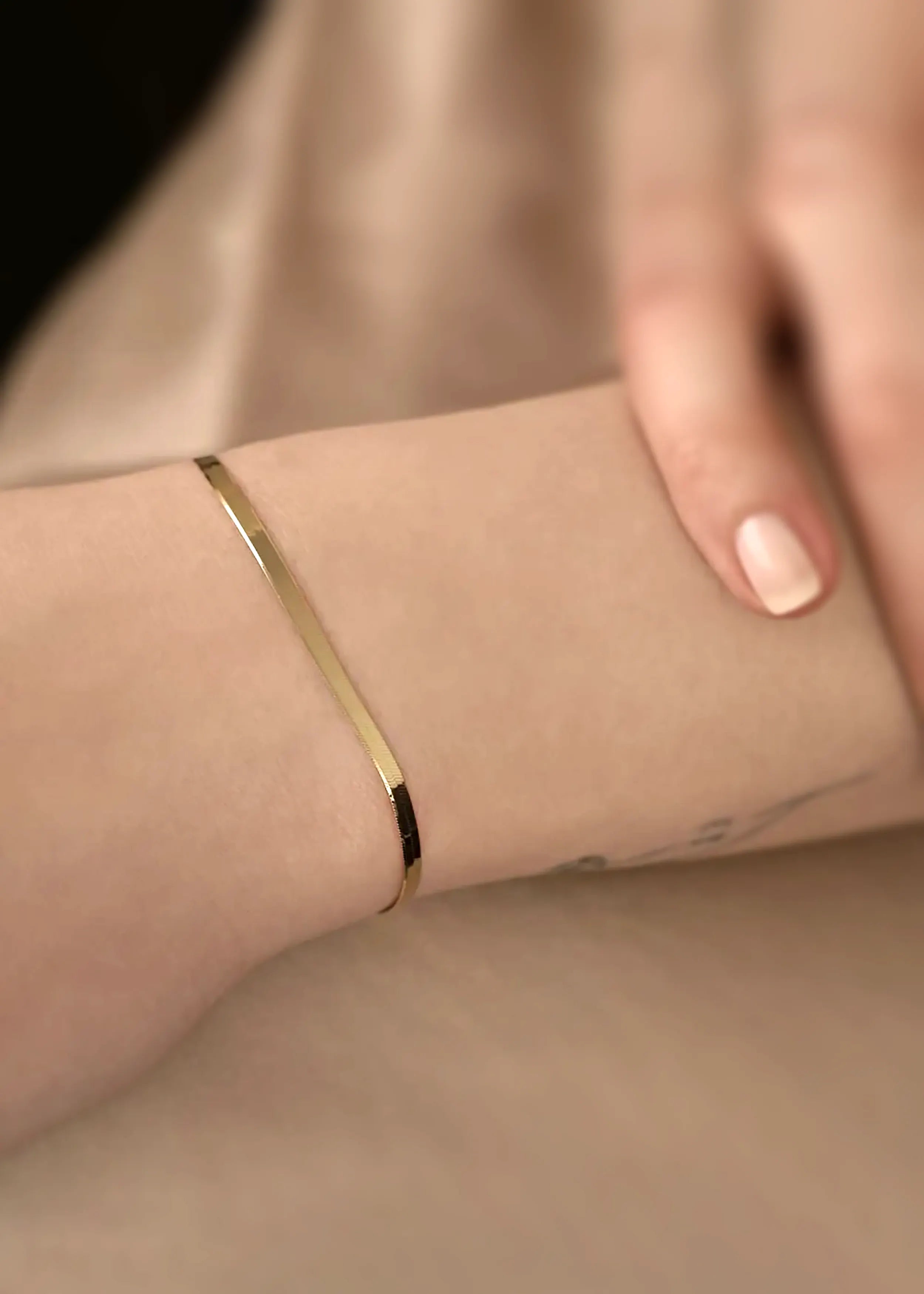 Herringbone Goldarmband - 14k