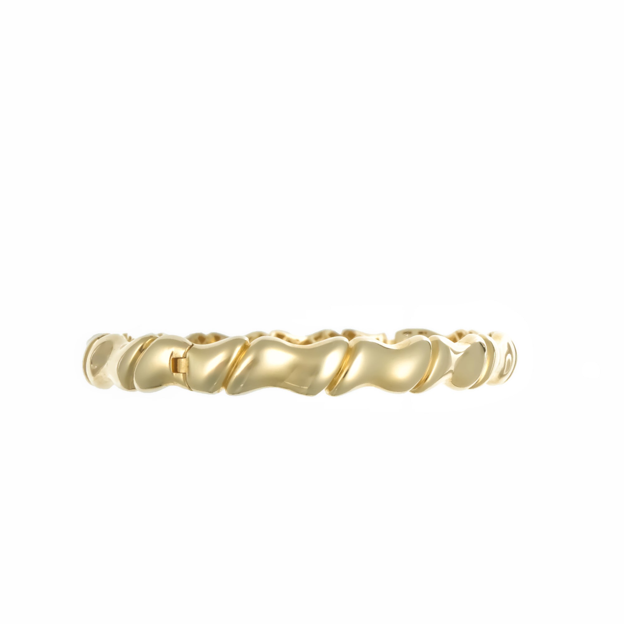 Knochen Armreif aus 14 Karat (585er) Echtgold im minimalistischen Handschellen-Design – einzigartig und raffiniert