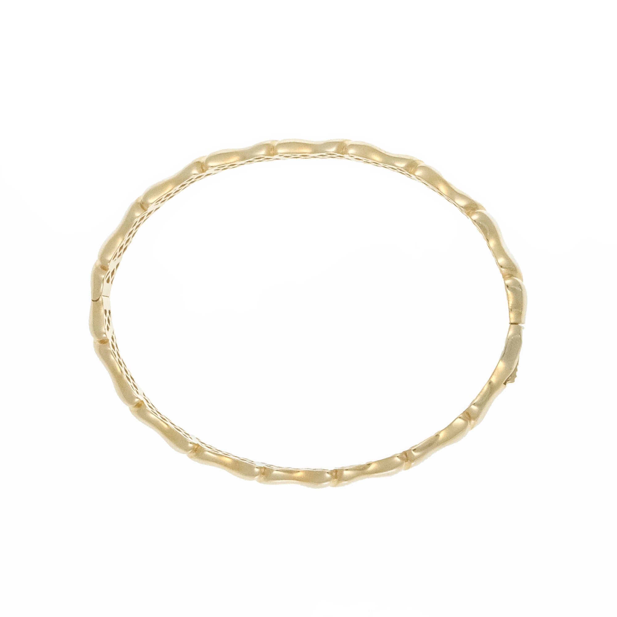 Knochen Armreif aus 14 Karat (585er) Echtgold im minimalistischen Handschellen-Design – einzigartig und raffiniert