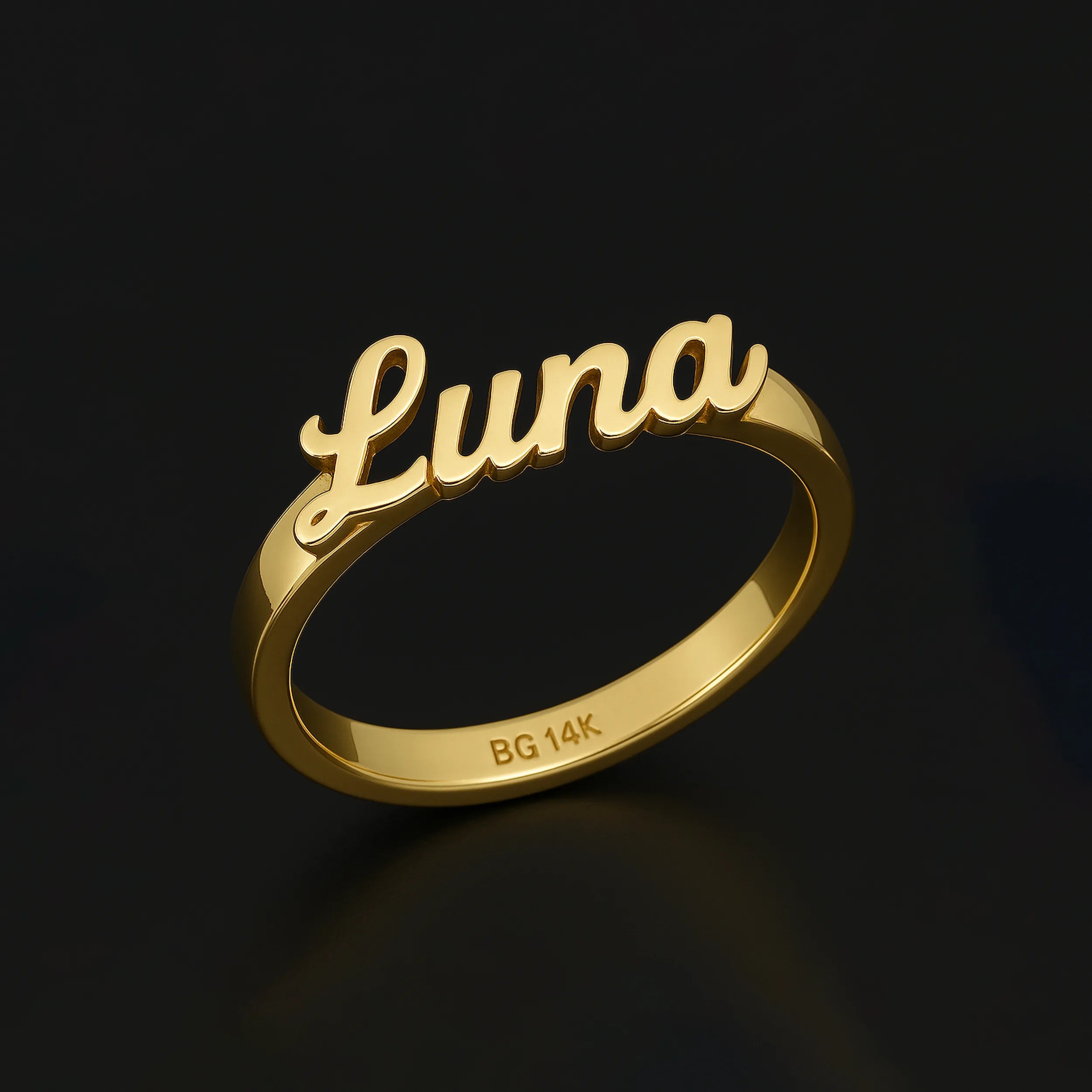 Selene's Schriftzug – Personalisierter Namensring